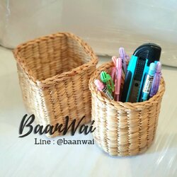 กระบอกปากกา ผักตบชวา