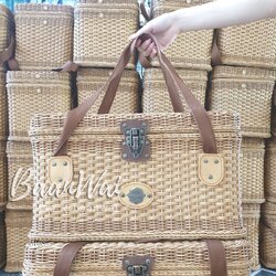 ตะกร้าเอนกประสงค์ ตะกร้าหวายเทียม ปิคนิคหวายเทียม