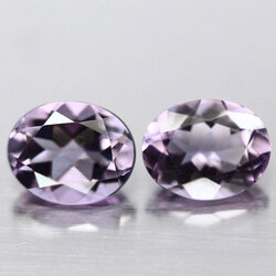 แอเมทิสต์สีม่วงชมพู 4.75 กะรัต 2 ชิ้น
