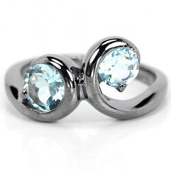 แหวนพลอยแท้โทปาสรมดำ 1.60 กะรัต