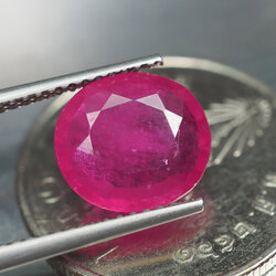 พลอยทับทิม (Ruby) 2.95 กะรัตสีชมพู