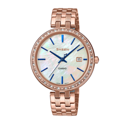 CASIO SHEEN นาฬิกาข้อมือ นาฬิกากันน้ำ นาฬิกาของแท้ ประกันศูนย์ CMG 1 ปี รุ่น SHE-4052PG-2A