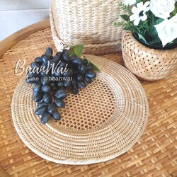 แผ่นรองจานหวาย แผ่นรองจานหลุม แผ่นรองจานหวายหลุม