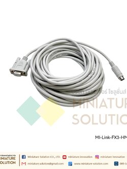 FX CABLE 10 เมตร SC-11 สายสื่อสารระหว่าง PLC (Programmable Logic Controller) และหน้าจอทัชสกรีน ใช้เชื่อมต่อระหว่างหน้าจอ (หัวกลม+DB9)