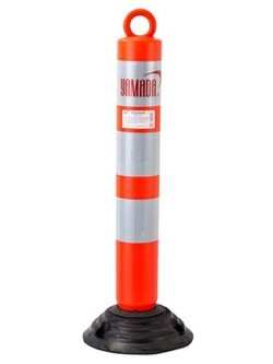 เสาจราจรล้มลุก 80/120 ซม. ส้มขาว YAMADA