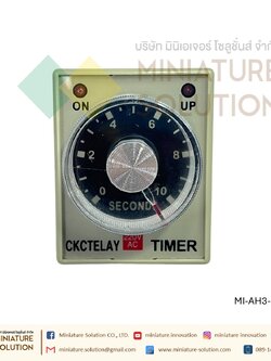 AH3-3 Relay Timer รีเลย์ ไทม์เมอร์ หน่วงเวลา พร้อมฐาน 220V รีเลย์ตั้งเวลาปรับได้เครื่องตั้งเวลาหน่วงเวลาเปิด AC 60S 30S 10S 10m 30m 60m (10 วินาที)