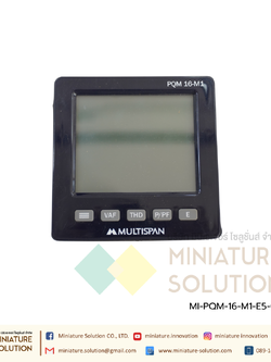 PQM-16-M1 Multifunction Meter with LCD display & RS-485 MODBUS CT input : 3Ø Voltage Input : 3Ø3W/4W ,1Ø2W Pulse Output RS-485 MODBUS LCD 8+4+4+4 Digit With Import -Export KWh , KVArh & Individual THD Multispan