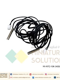 NTC 1/2M 25CM : 10K B=3435 1% หัวแท่ง เซ็นเซอร์วัดอุณหภูมิ NTC thermistor round head temperature sensor