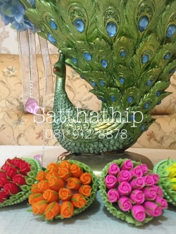 กรวยกุหลาบ ประดิษฐ์จากดิน - กุหลาบ ประดิษฐ์จากดิน - Rose