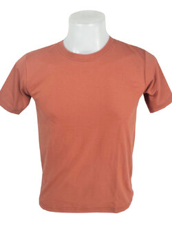 เสื้อยืดคอกลม สีส้มอิฐ