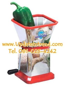 ที่บดสับอาหารแบบมือหมุน ที่สับมือหมุนสแตนเลส ที่บดสับพริก บดกระเทียม บดถั่ว ขิง บดสับหัวหอม เครื่องเทศ พริกไทย