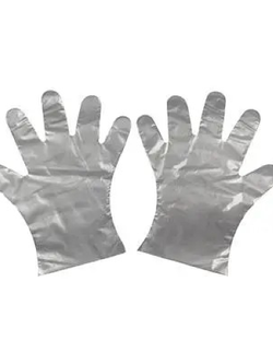 ถุงมือพลาสติกแบบหนา ขาว (แพ็ค100)