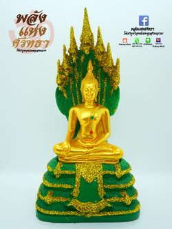 พระปางนาคปรก_พระพุทธรูปบูชาปางนาคปรก_ประดับกากเพชรพร้อมตั้งบูชาได้เลย