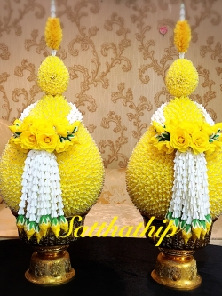 พานพุ่มดอกรักประดิษฐ์ [10"]