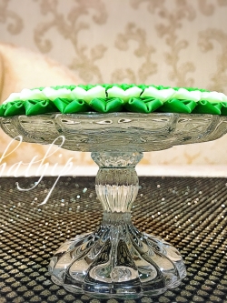 ชุดถาดใบตอง ประดิษฐ์จากดิน พร้อมพานแก้ว - พานใบตอง - Tray