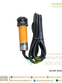 E3F-DS10Y1 Infrared Photoelectric Switch Sensor, เซนเซอร์ตรวจจับวัตถุด้วยแสงอินฟาเรด, 90-250VAC, M18, 18mm, AC 2 wires, NO, ระยะตรวจจับ 10cm BERM