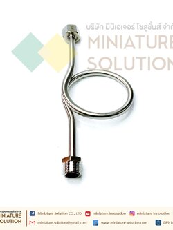 ข้อต่อแบบงอสแตนเลส ข้อต่อเฟล็กซ์สแตนเลส แบบงอ ข้อต่อท่อลม หัวแปลงท่อลม pressure gauge Transmitter intubation connector 6mm 8mm trachea connector M20X1.5 Stainless steel (Inner M20*1.5-outer 1/2 (most commonly used))