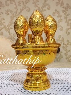 พานเครื่องทองน้อย สำเร็จรูป (พลาสติก)