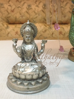 พระแม่ลักษมี ปางคชลักษมี (ทองเหลืองชุบเงิน) - Lakshmi Devi