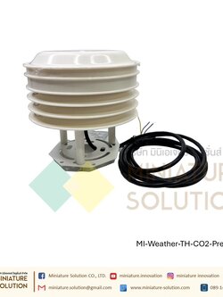 เซนเซอร์ตรวจสอบคุณภาพอากาศ Weather Station Sensor Temperature Humidity CO2 Pressure RS485 Modbus RTU Outdoor RS485 output (อุณหภูมิ ความชื้น คาร์บอนไดออกไซด์ ความดันบรรยากาศ)