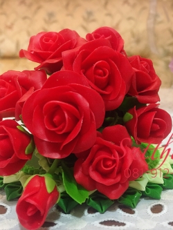 กรวยดอกกุหลาบ ประดิษฐ์จากดิน - ดอกกุหลาบ - Rose flower