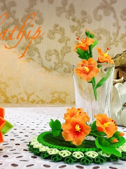 ถาดบัว ประดิษฐ์จากดิน - ฐานบัว ประดิษฐ์จากดิน - พานบัว ประดิษฐ์จากดิน - ถาดบัวดินปั้น - ฐานบัวดินปั้น - พานบัวดินปั้น - ฐานรองพระ - Tray