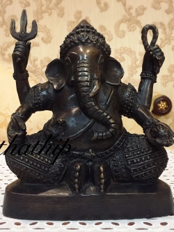 พระพิฆเนศปาง พระรีนาโมจัน คณปติ (ทองเหลือง รมดำ) - Ganesha: Lord of Success