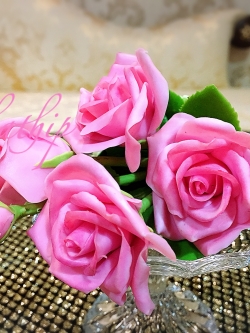 กรวยดอกกุหลาบ ประดิษฐ์จากดิน - ดอกกุหลาบ - Rose flower
