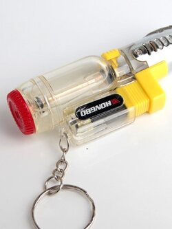 ไฟลอย ไฟแช็ค# แฟชั่น รุ่น ไฟฟู่สีเหลือง พวงกุญแจ