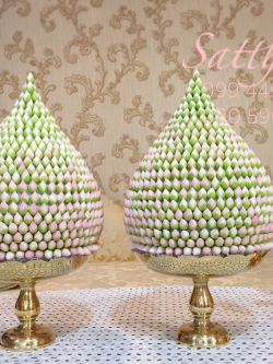 พานพุ่มดอกบัวประดิษฐ์ [10 นิ้ว 7,800 บาท/คู่]