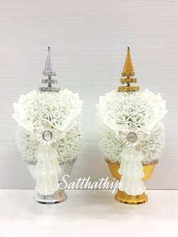 พานพุ่มดอกรักประดิษฐ์ [3"]