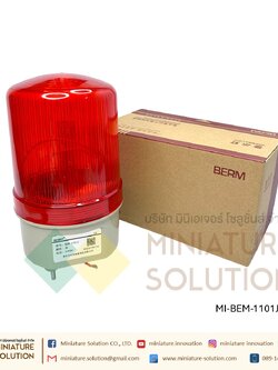 ไฟหมุนพร้อมสัญญานไซเรน ไฟไซเรน,ไฟฉุกเฉินแบบหมุน,ไฟสัญญาณเตือนภัย BEM-1101J 24VDC LED สีแดง สินค้าพร้อมส่งขนาด 4”