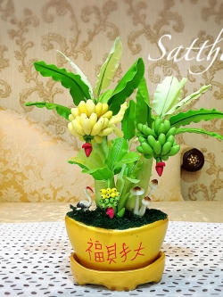 ต้นกล้วย - ต้นกล้วย ประดิษฐ์จากดิน - Banana tree