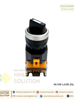 สวิทซ์ 2 ตำแหน่ง 2NO สวิทช์ Selector Selector แบบหมุน (LA38-11X22 เกียร์สองแบบรีเซ็ตตัวเอง)