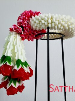 พวงมาลัยดอกพุดประดิษฐ์ - พวงมาลัยประดิษฐ์ - Artificial Garland