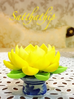 ถาดบัว ประดิษฐ์จากดิน - ฐานบัว ประดิษฐ์จากดิน - พานบัว ประดิษฐ์จากดิน - ถาดบัวดินปั้น - ฐานบัวดินปั้น - พานบัวดินปั้น - ฐานรองพระ - Tray