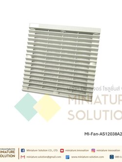 พัดลมระบายความร้อนในตู้คอนโทรล Fan with Filter (Size 204x204x28 mm. / Hole Size 175x175mm / ขนาดพัดลม 120x120x38 mm / Model AS12038A2L7W4 pure white net / 220VAC / ZL804 )