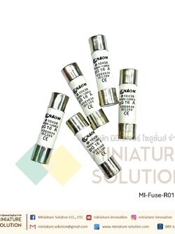 ลูกฟิวส์ 10x38 ฟิวส์เซรามิค R015 สำหรับฐานฟิวส์ RT18 แอมป์ 2A 4A 6A 10A 16A 20A 32A รุ่นอย่างดี CNAOM (16A)