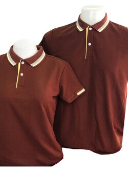 เสื้อโปโลสีน้ำตาล ชาย หญิง