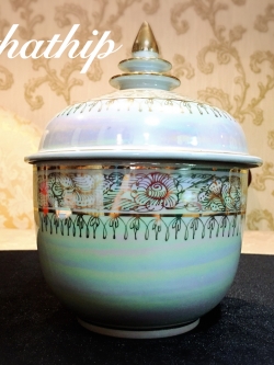 โกศอัฐิ เบญจรงค์ - โถ เบญจรงค์ - โถบรรจุอัฐิ