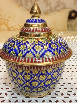 โกศอัฐิ เบญจรงค์ - โถ เบญจรงค์ - โถบรรจุอัฐิ