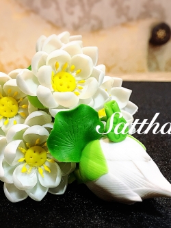 กรวยดอกบัว ประดิษฐ์จากดิน