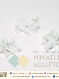 MINIdex หางปลาหัวหมวก Closed End Wire หัวหมวกต่อสาย ย้ำสายไฟ หางปลา สีขาวใส (ถุงละ100ตัว/ถุง)