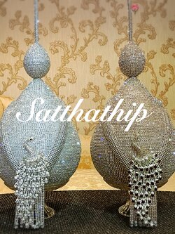 พานพุ่ม - พานพุ่มสักการะ - พานพุ่มเงินทอง - พานพุ่มนพเก้า [8 นิ้ว/ 4,500บาท/คู่]