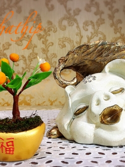 ต้นส้ม - ต้นส้ม ประดิษฐ์จากดิน - Orange Tree