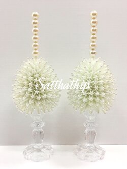 พานพุ่มดอกรักประดิษฐ์ [4"]