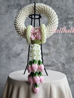 พวงมาลัยดอกพุด - พวงมาลัยดอกพุดประดิษฐ์ - พวงมาลัยประดิษฐ์