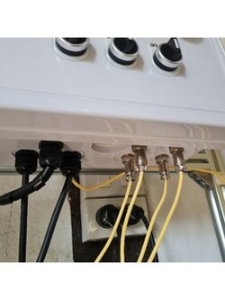 ชุดหัวประกอบ Aviation plug connector socket GX16 set 4 core wire connector 16mm ขนาด : Aviation plug GX16-4P plug + socket (สีเงิน ตัวผูู้+ตัวเมีย)