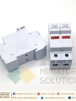 ฐานฟิวส์ ฟิวส์เกาะราง ฟิวส์คอนโทรล ตลับฟิวส์ ฟิวส์ AC แท้ 100% RT18*ขนาดใส่ลูฟิวส์ 10x38 500-690v guide rail fuse base RT18-32X fuse core base (RT18-32X base 2P (2 positions))