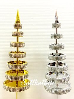 สูง 41 ซม. l ฉัตร - ฉัตรเงินทอง - ฉัตร 7 ชั้น